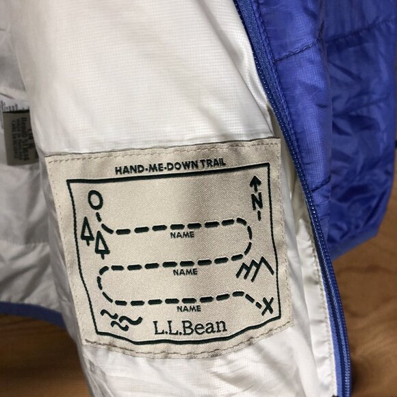 L.L. Bean Primaloft Packaway Colorblock Quilted Jacket Girls Size Large 14-16 - Picture 7 of 13